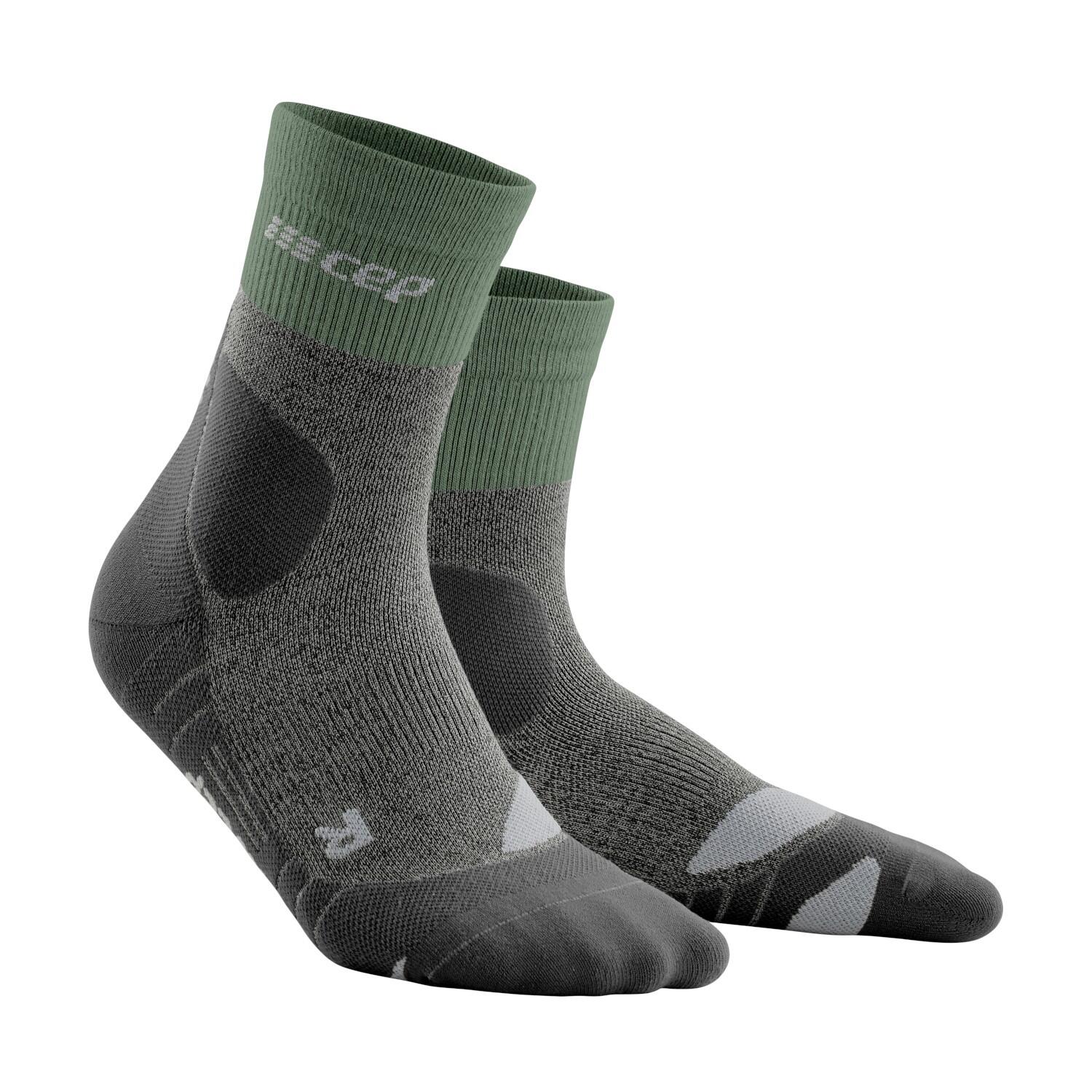 CEP CEP Hiking Merino Mid-Cut Compressie - Groen/Grijs - Dames