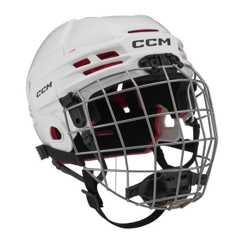 Eishockey-Helm Weiß Junioren CCM 70 Combo