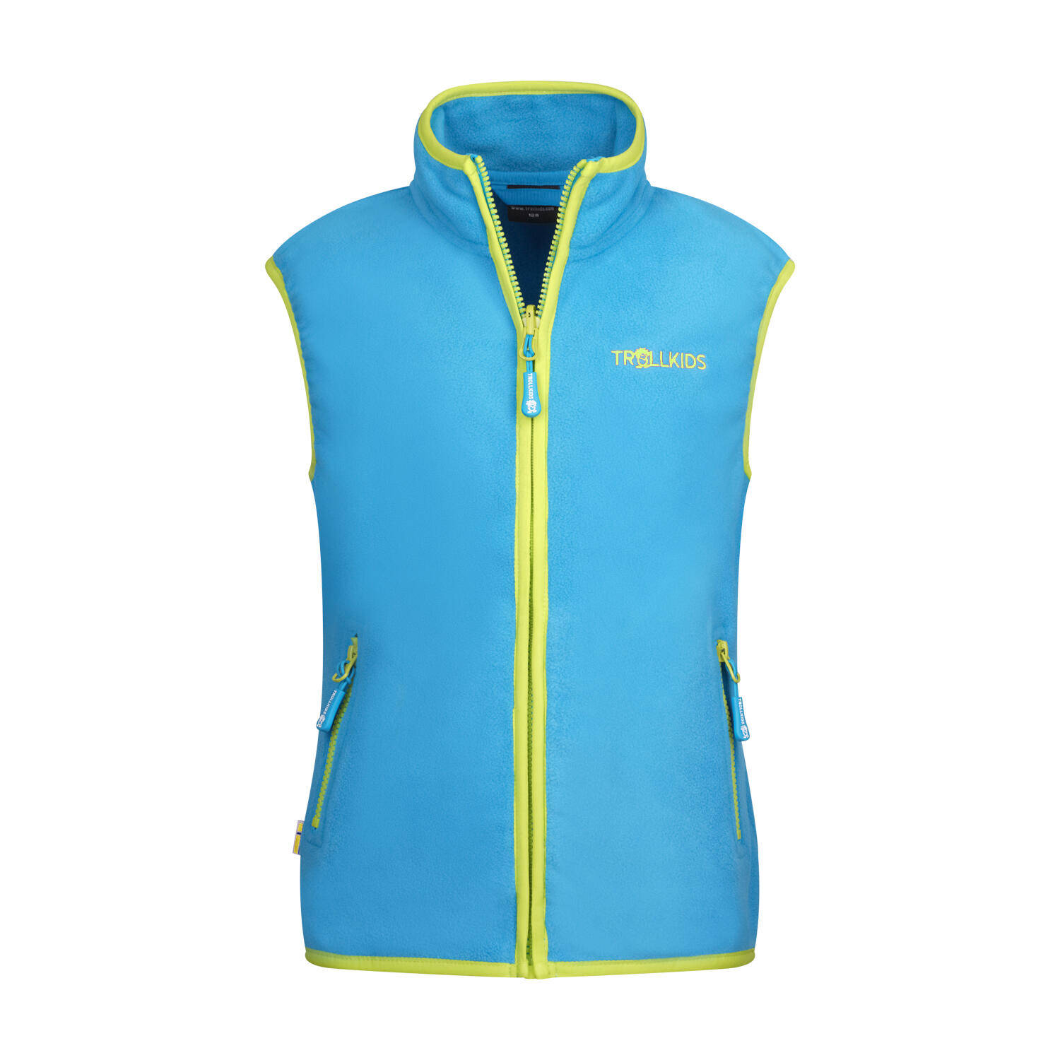 Gilet in pile Arendal azzurro/verde