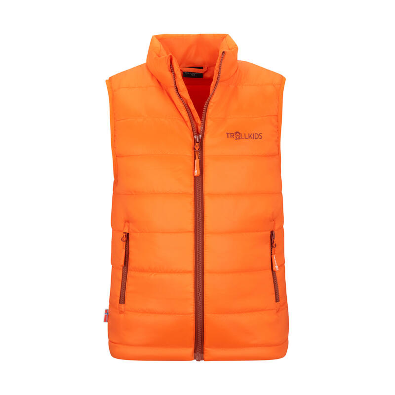 Gilet ultra-léger en polyfibre Trondheim orange clair/marron rouge