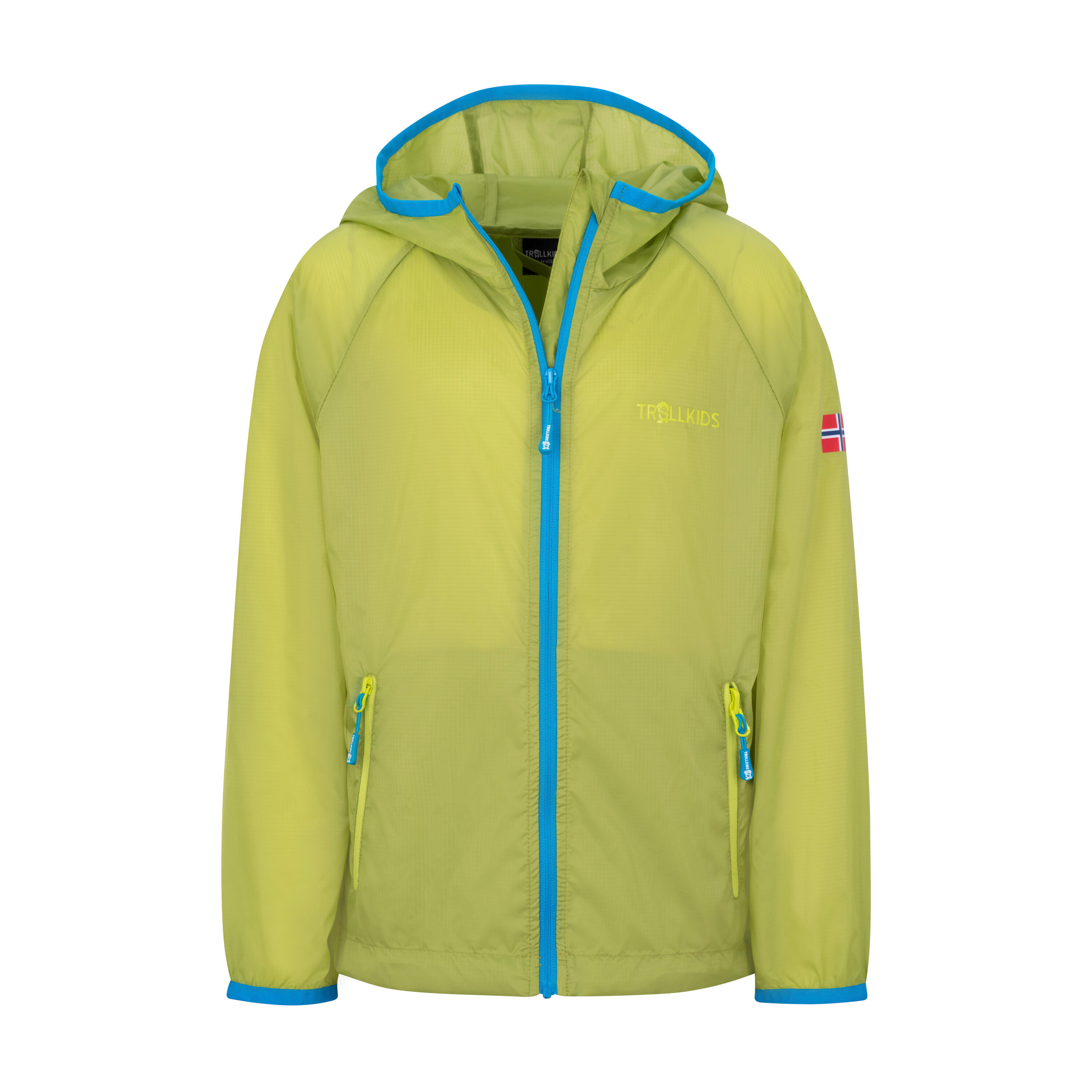 Fjell windbreaker kiwi green/sky blue