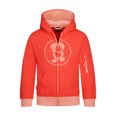 Hoodie Pullover mit Kapuze Sortland Kirschrot/Koralle