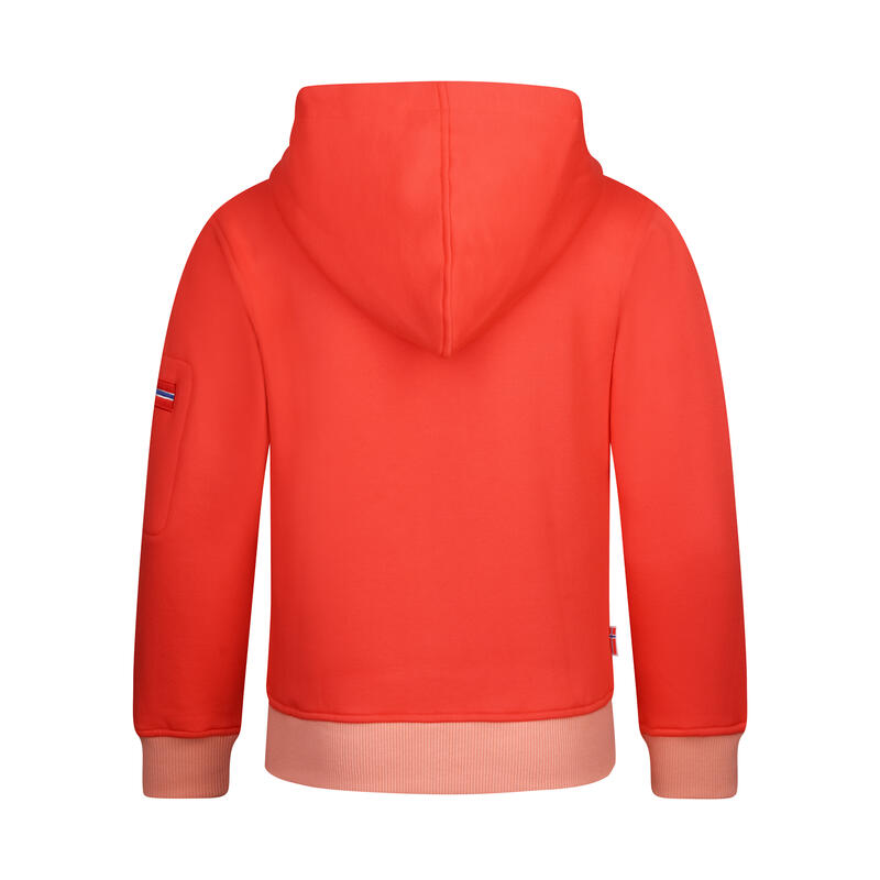 Sweat à capuche Sortland rouge cerise/corail