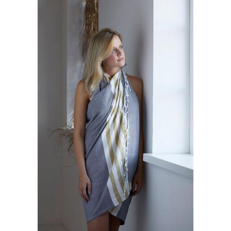 Walra Fouta / Hamamdoek Sunshade Happiness Taupe