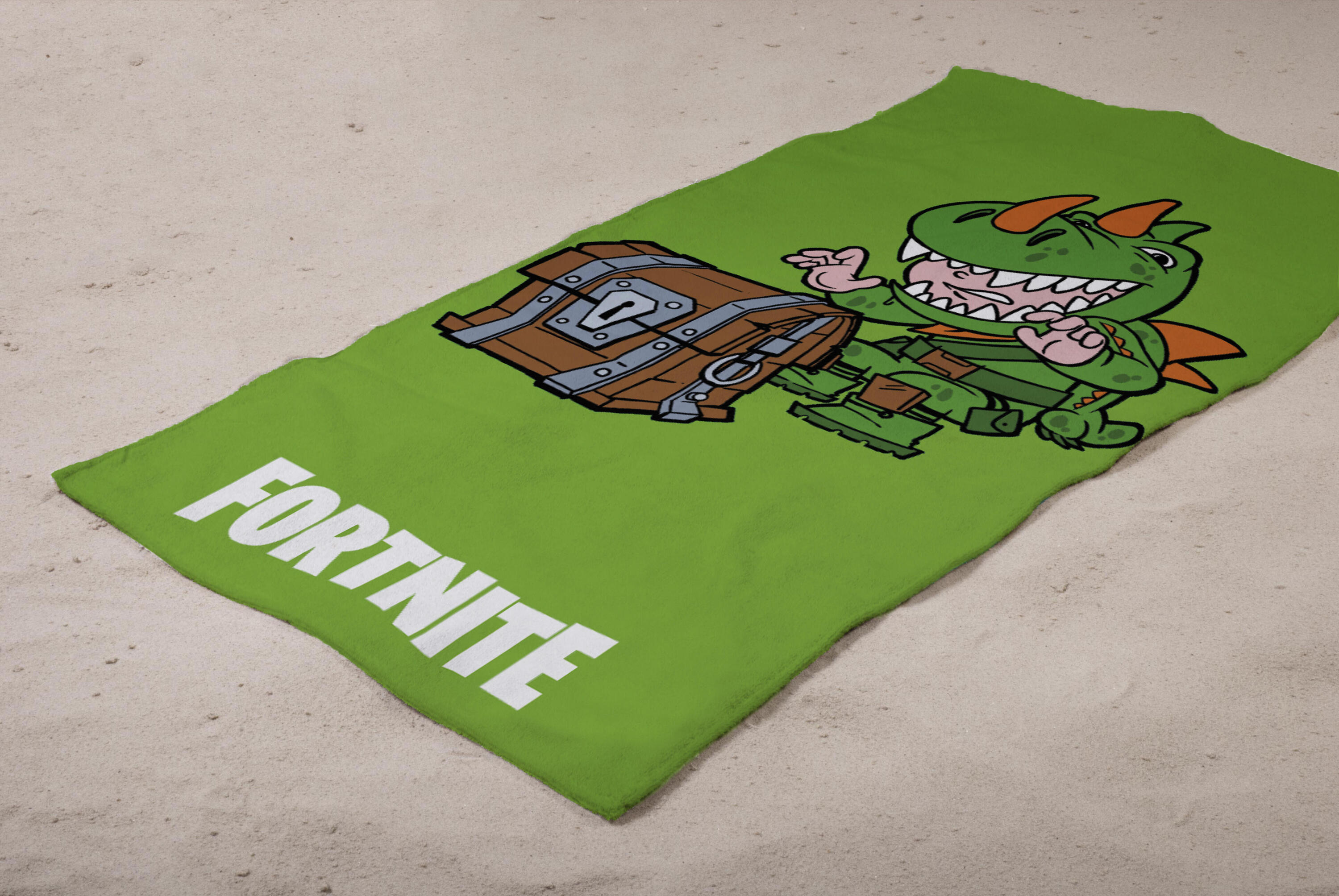 Fortnite Rex Serviette de Plage Vert 2/2