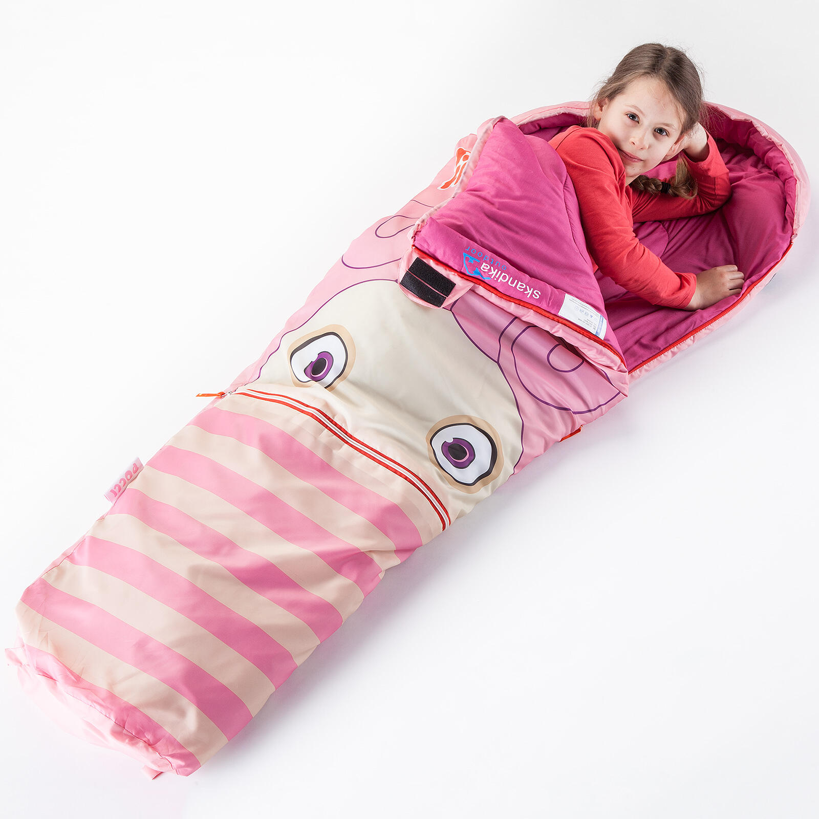Sacco A Pelo Bambini Black Crevice, Rosa, Invernale, Leggero 960g, Con Cappuccio, Lavabile