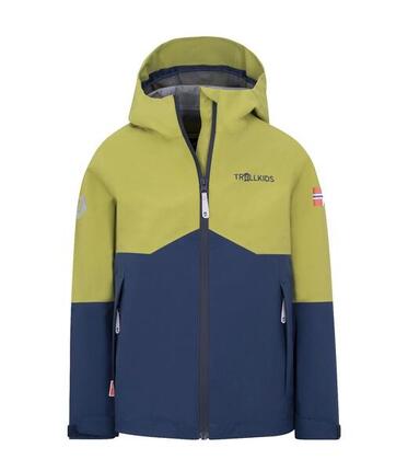 Veste Gjende enfants vert kiwi/bleu mystique