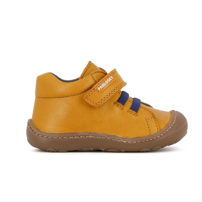 Botines de Marcha deportiva de Piel de Bebé Niño PABLOSKY en Amarillo