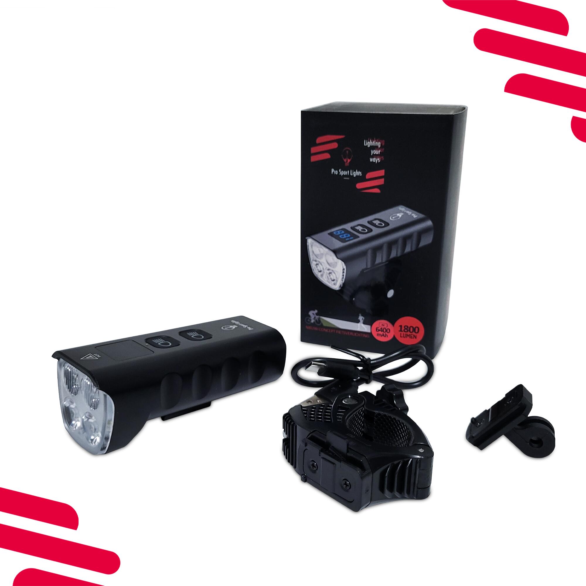 Pro Sport Lights Performance 1800 Lumen Luce per bici - Bici da corsa/MTB 5/8