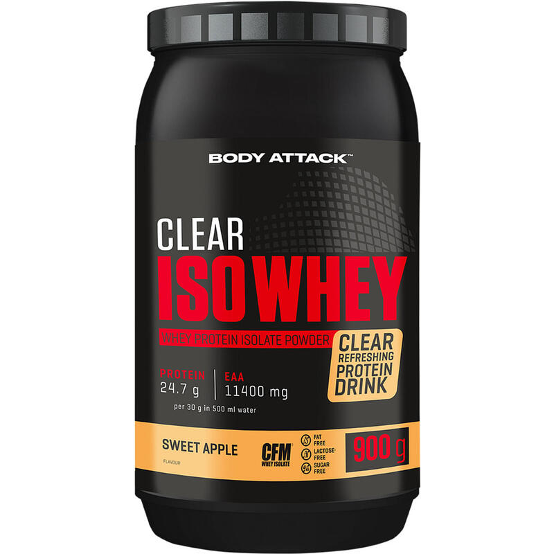 Clear Iso-Whey - Komplett klar und reich an Protein - Sweet Apple (900g)