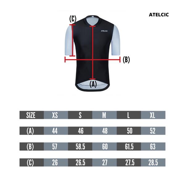 Maglia da ciclismo a maniche corte uomo Atelcic KIBO E9 Bianca