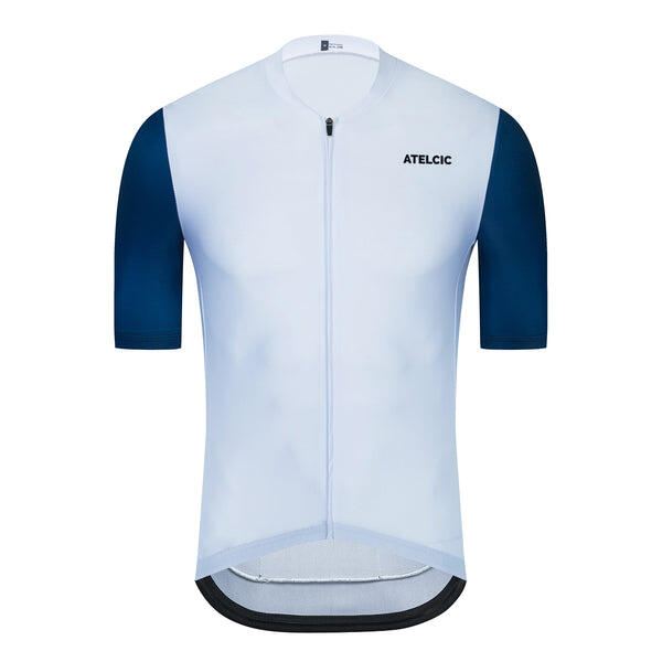 Maillot de Ciclismo Manga Corta Verano Hombre Atelcic CAERU E55 Blanco