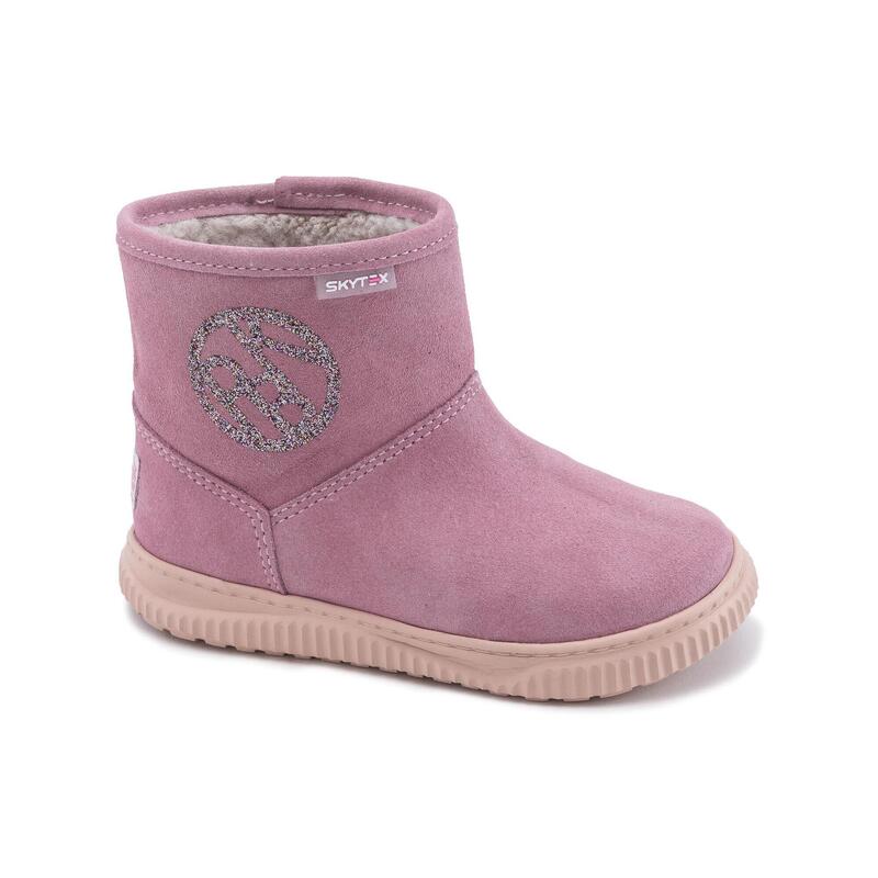 Botas desportivas de Couro de Menina em Rosa