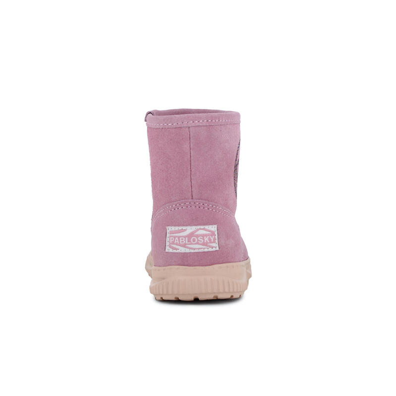 Botas desportivas de Couro de Menina em Rosa