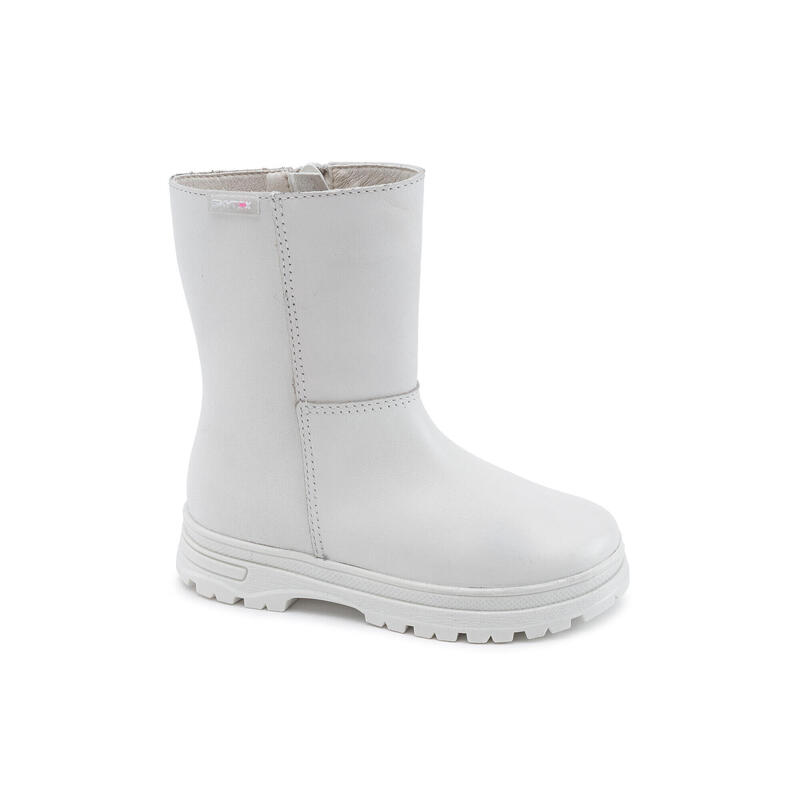 Botas desportivas de Couro de Menina em Branco