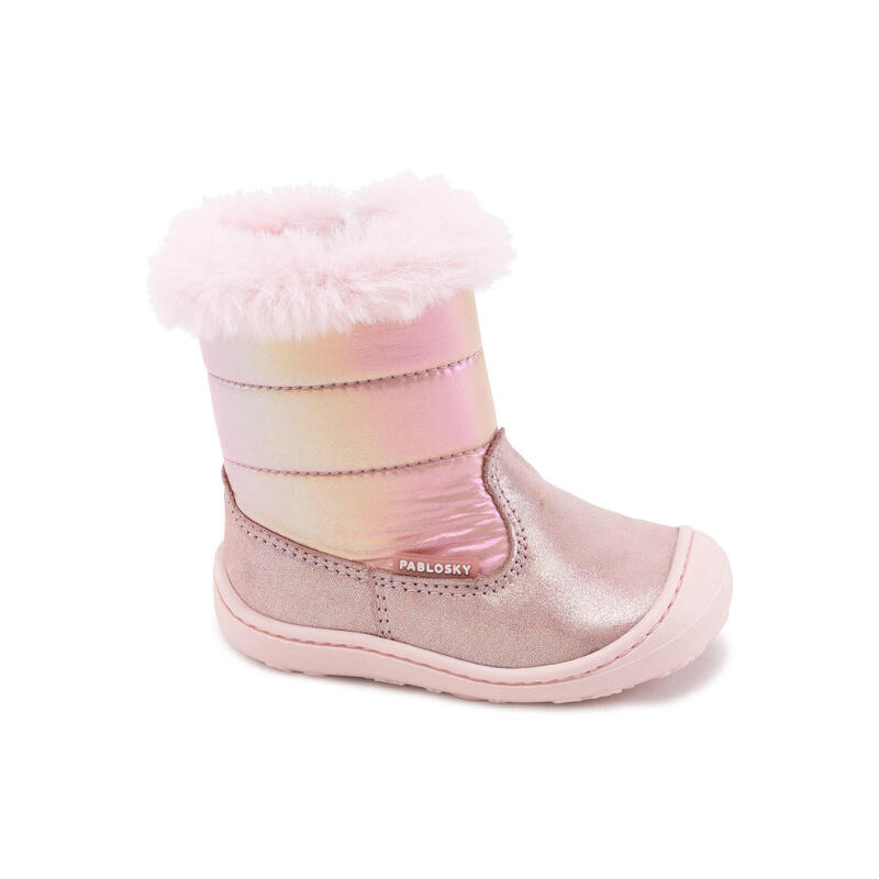 Botas desportivas de Couro de Bebé Menina em Rosa