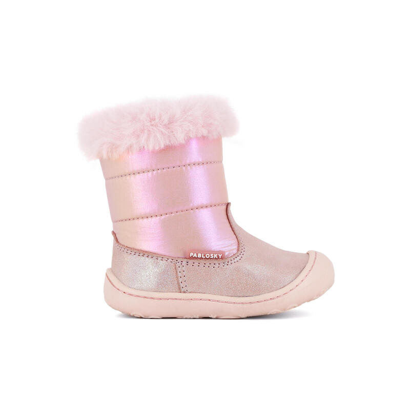 Botas desportivas de Couro de Bebé Menina em Rosa