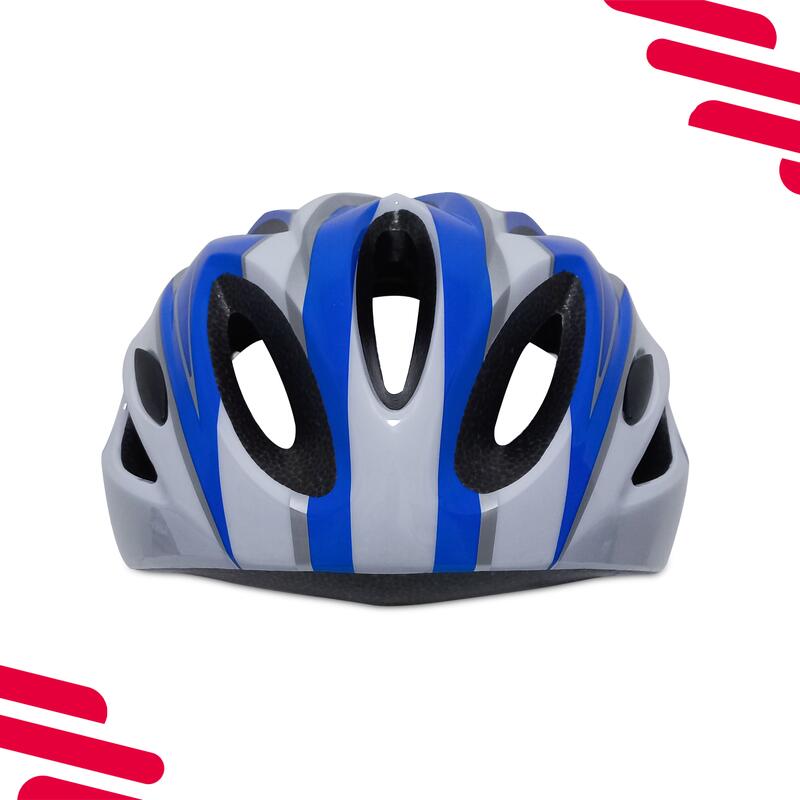 Fietshelm Heren/Dames - Blauw/Wit