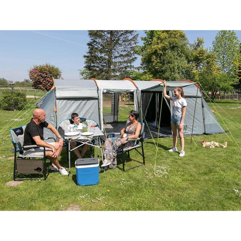 Tunneltent Montana 8 - Campingtent 8 personen – Familietent – 2-4 Slaapcabines