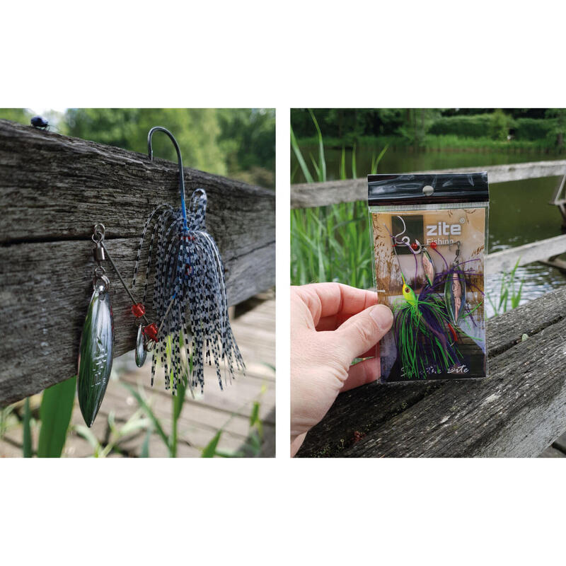 Spinnerbaits Set 7-17g 5 STK Spinnköder Hecht Zander Barsch