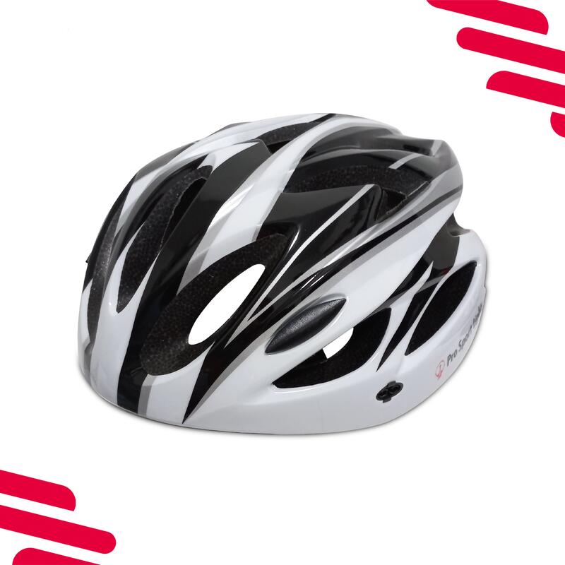 Casque de vélo Adultes Femmes/Hommes - Noir/Blanc