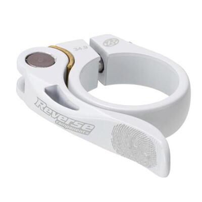 Long Life Sattelklemme 34.9mm - white