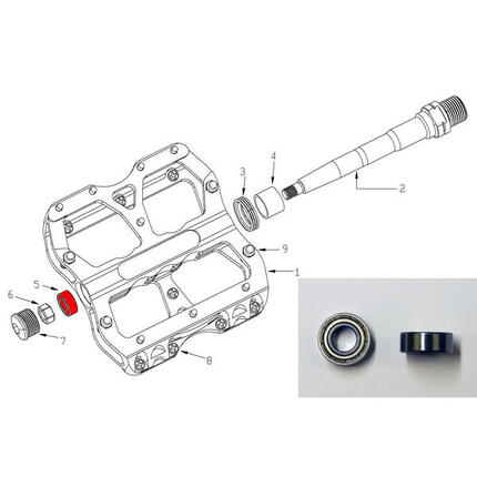 Lager for Escape Pedal