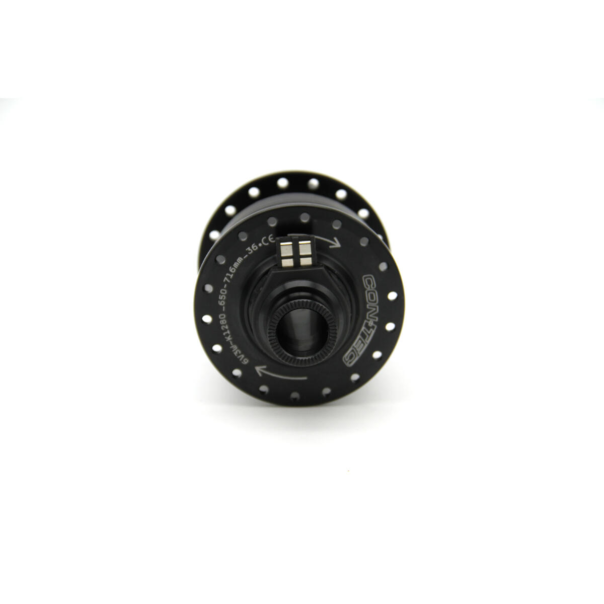 Dinamo de buje Powerhouse Hub 2+ con 6 orificios - Negro 2/3