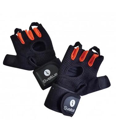 Handschoenen - Fitness - Unisex - Mittens - Zwart, vitamine orange