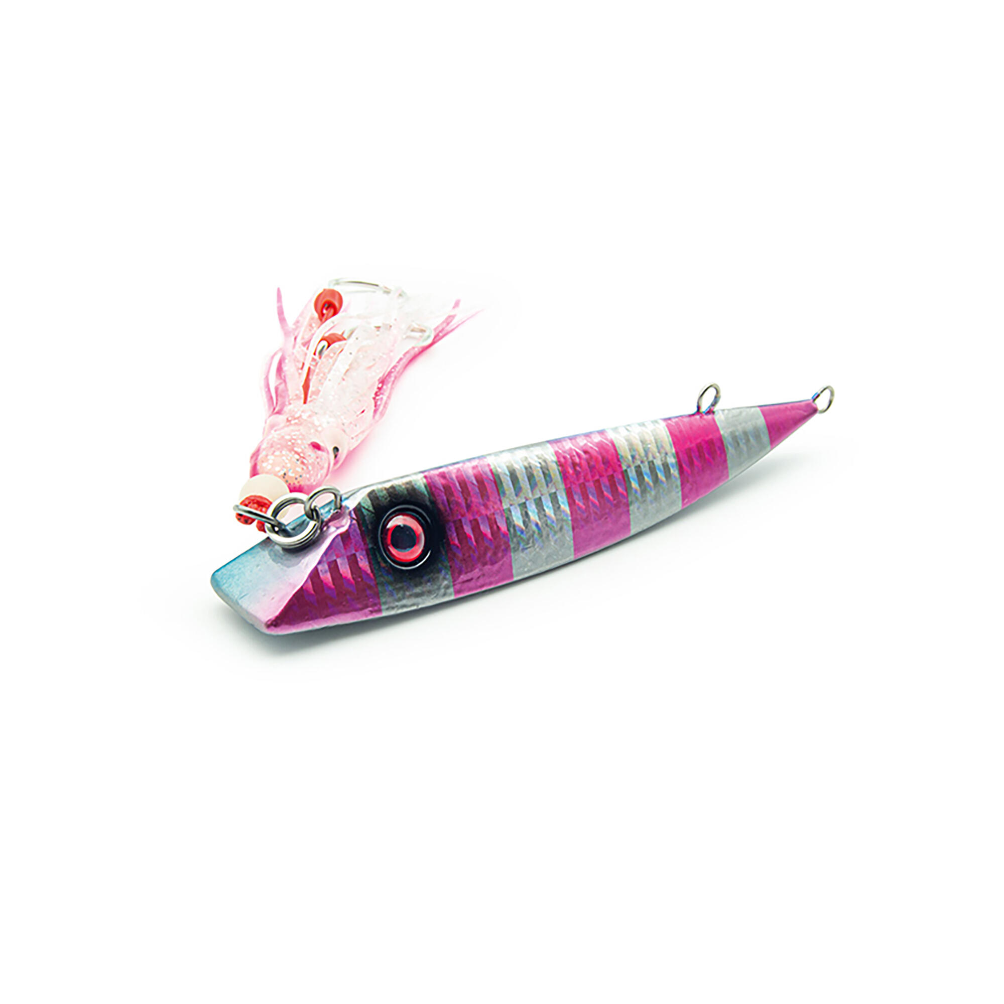 Jig Inchiku Sheryku 90 g zebra amarillo/verde (efectos glow) montaje pulpito JLC 4/4