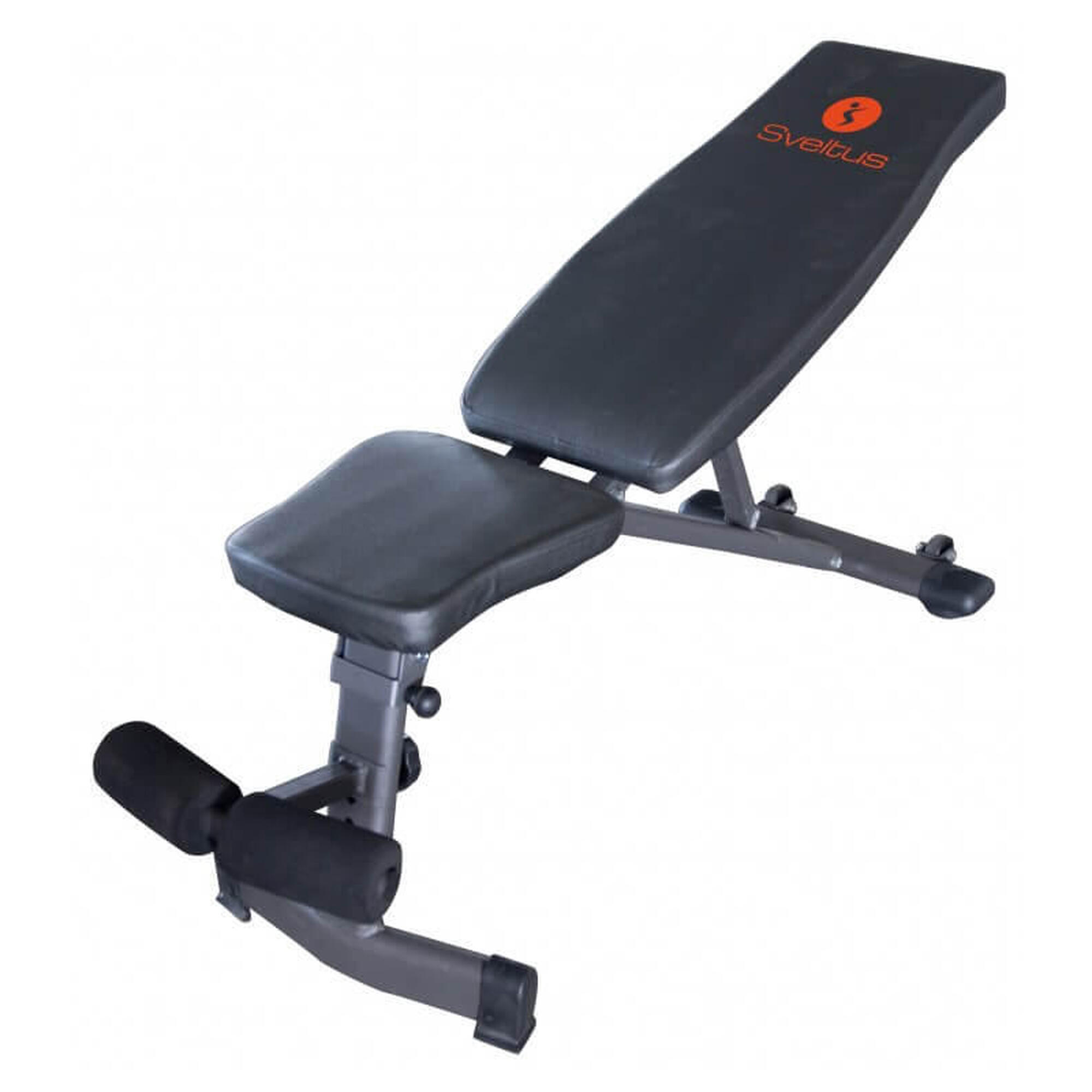 Sveltus - Banc De Musculation Schwarz Réglable 5 Positions Compact - Banc De Musculation - Noir - Taille Unique - Decathlon