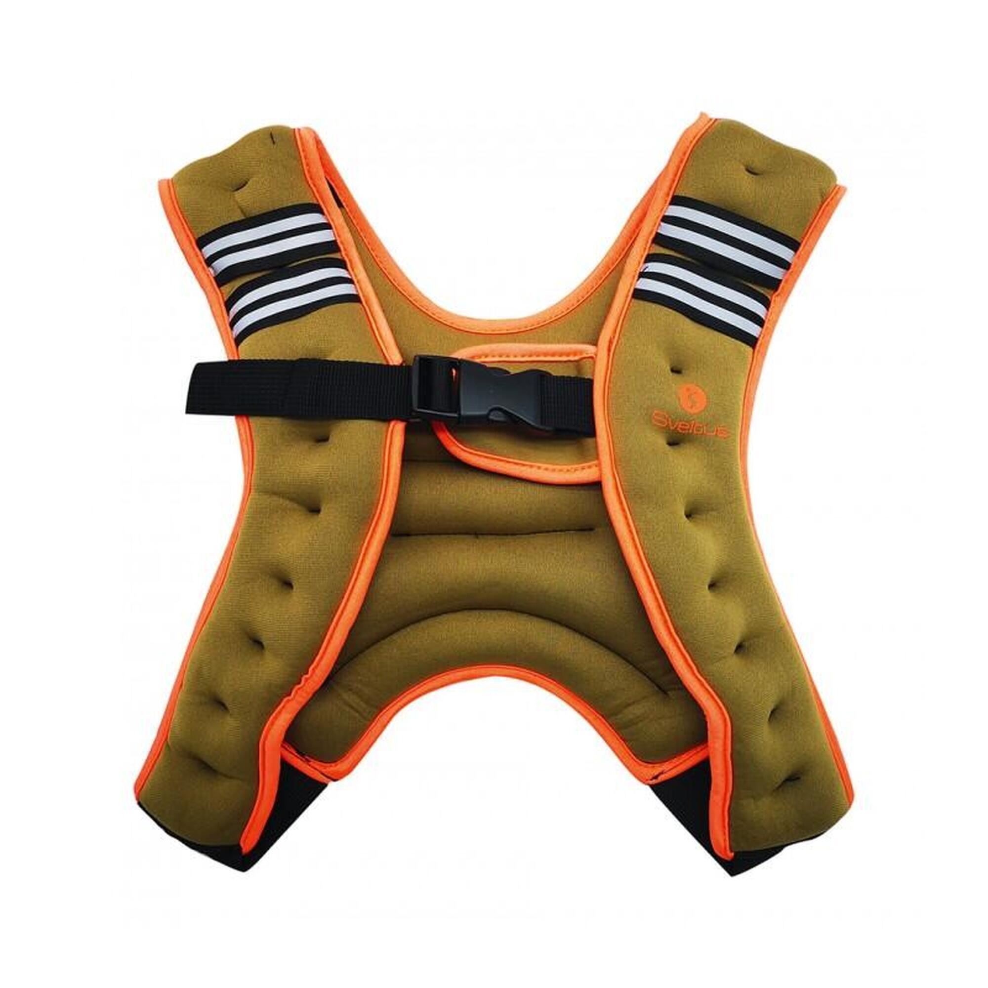 SVELTUS Green Neoprene Weighted Vest Unisex with Reflective Strips