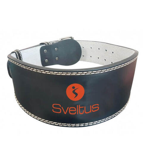 Ceinture d'haltérophilie Sveltus cuir 125 cm noire maintien lombaire