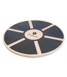 Balance Board Planche d'équilibre bois Ø39,5 cm naturel/noir