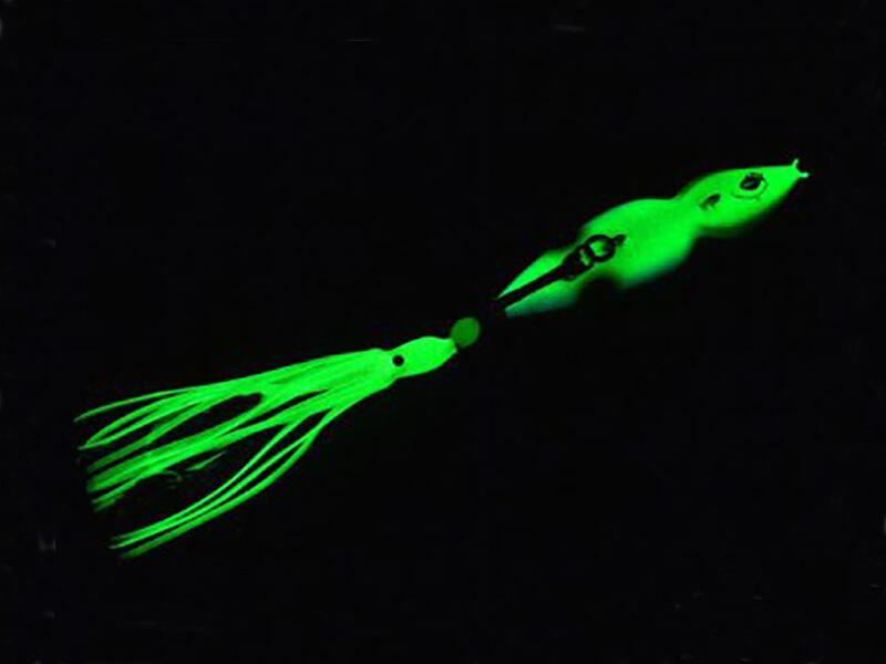Squilla jig 100 g verde-azul glow montaje 4/4