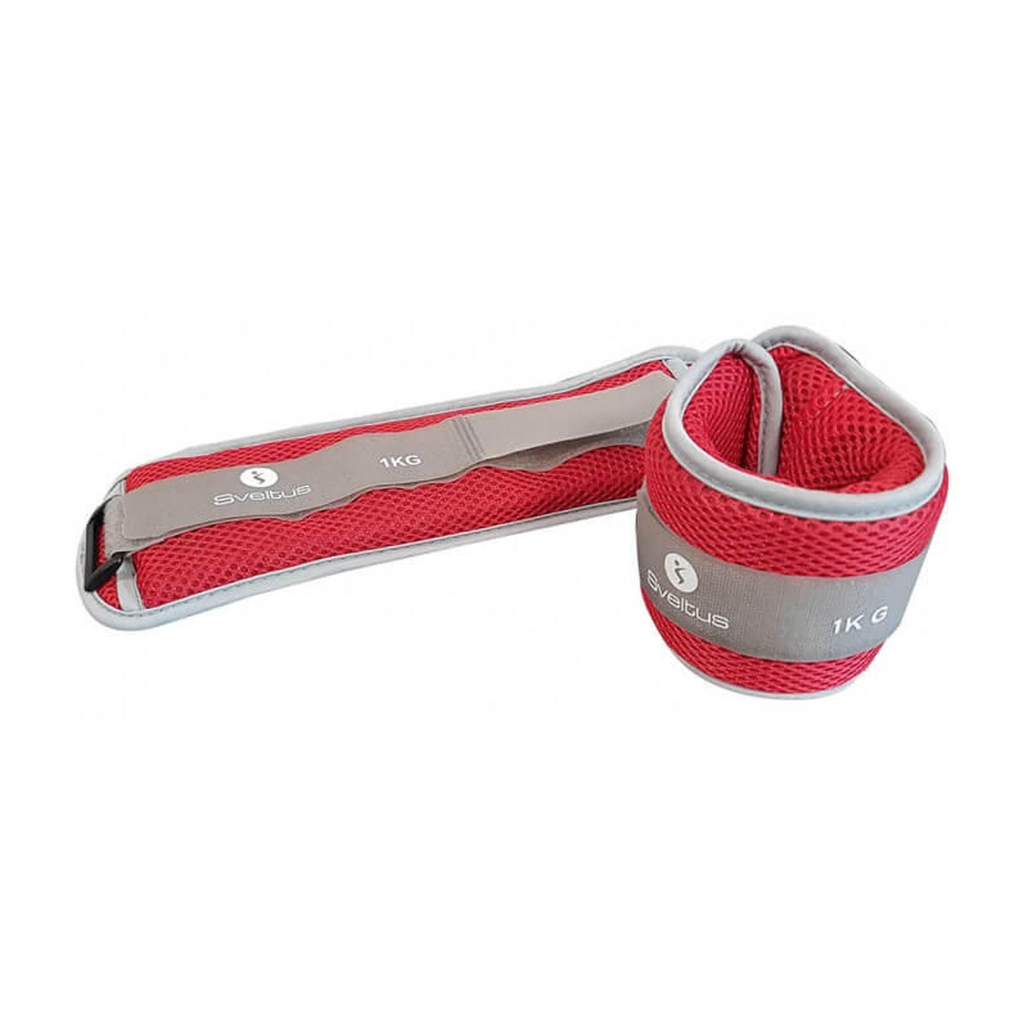 SVELTUS Aquaband 2x1kg Sveltus red weighted cuffs for wrists/ankles