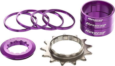Singlespeed kit 13t tandwiel + 7 spacers - paars
