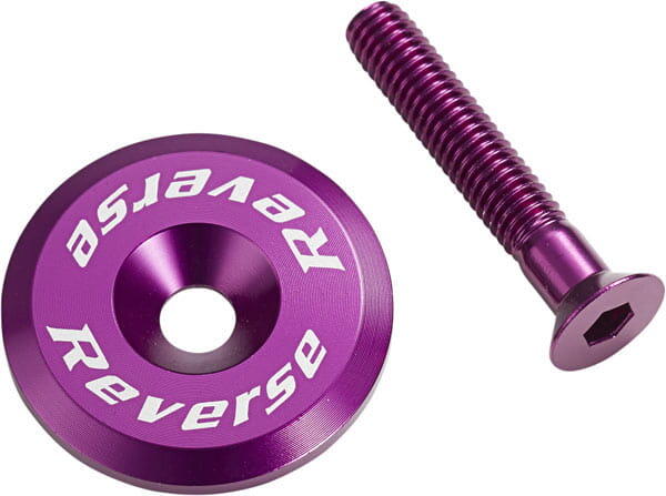 REVERSE Steuersatzkappe mit Aluminiumschraube - purple