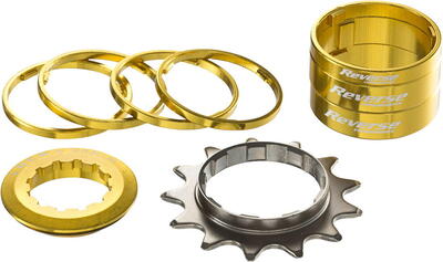 Singlespeed kit 13t tandwiel + 7 spacers - goud