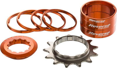 Singlespeed kit 13t tandwiel + 7 spacers - oranje