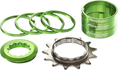 Singlespeed kit 13t tandwiel + 7 spacers - groen