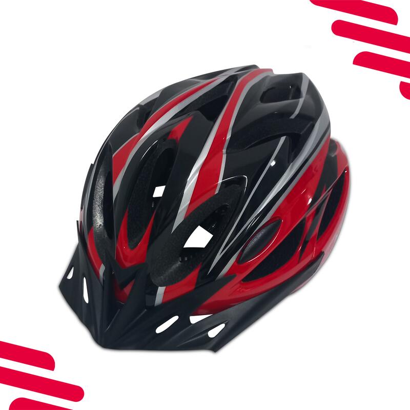 Casque de vélo Femmes/Hommes - Rouge/Noir