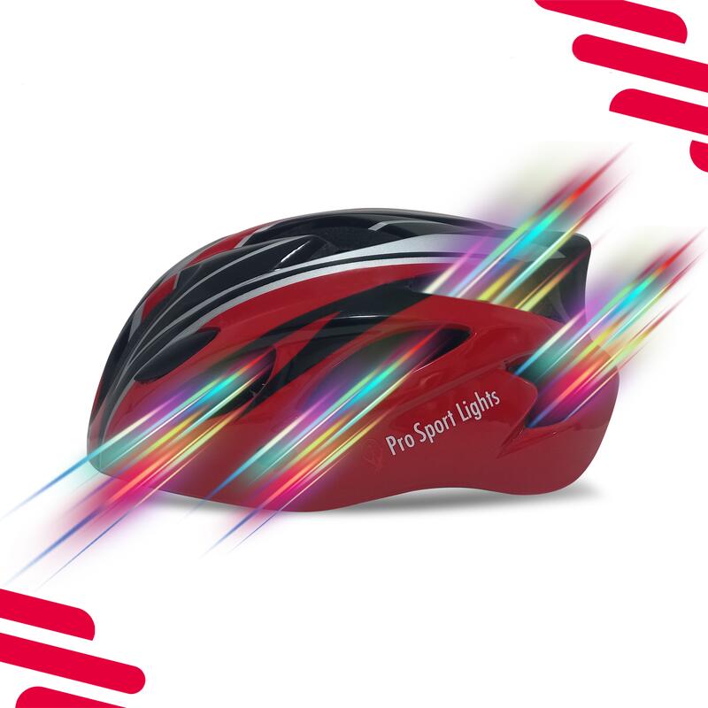 Casca ciclism bărbați/femei Pro Sport Lights - Roșu/Negru