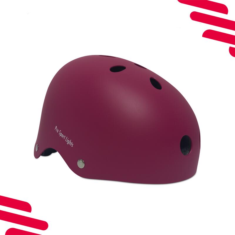 Casque de cyclisme pour enfants -  Rose Foncé Mat