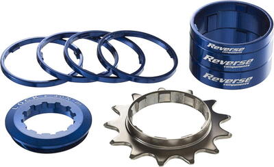 Singlespeed kit 13t tandwiel + 7 spacers - blauw