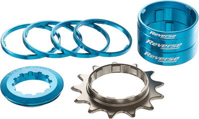 Singlespeed kit 13t tandwiel + 7 spacers - lichtblauw