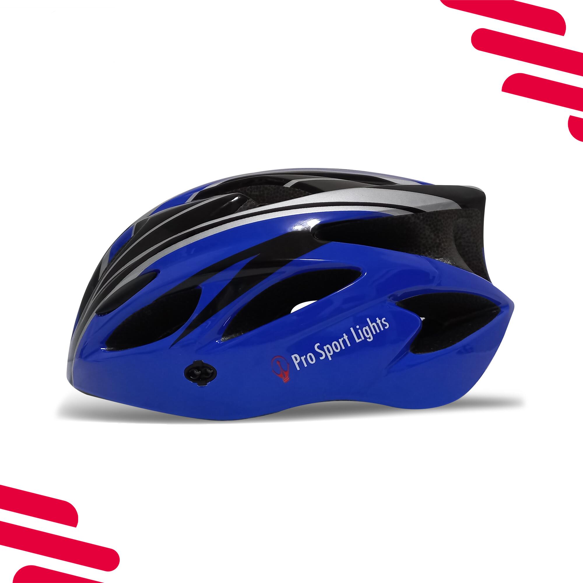 Fietshelm Dames/Heren Pro Sport Lights - Blauw/Zwart 2/5