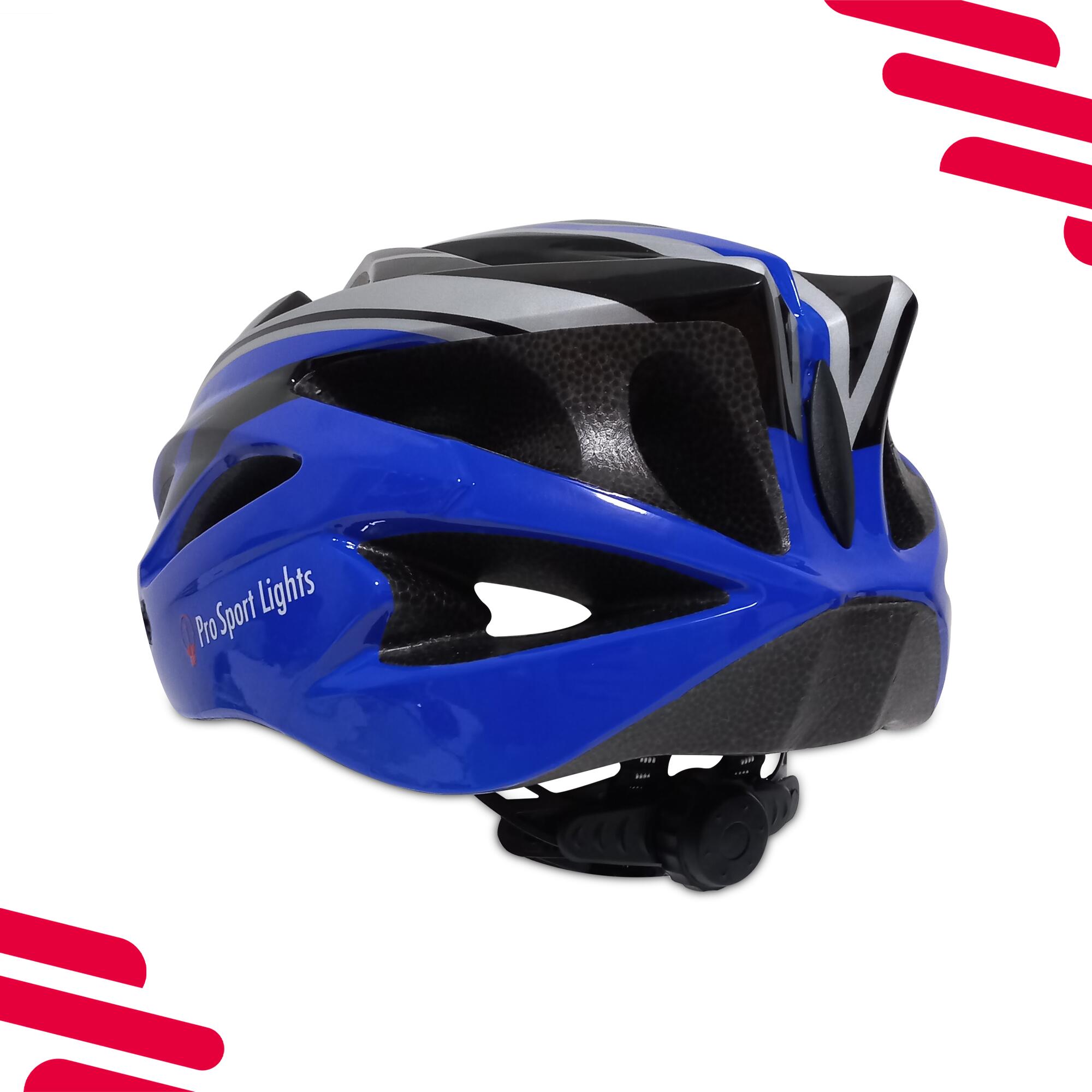 Fietshelm Dames/Heren Pro Sport Lights - Blauw/Zwart 4/5