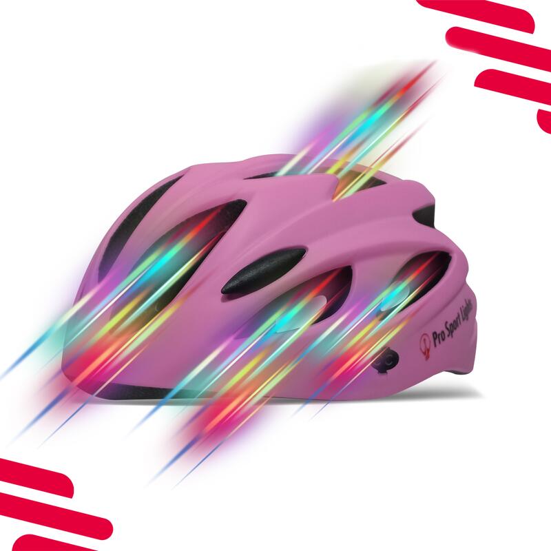 Fietshelm Dames Pro Sport Lights - Roze