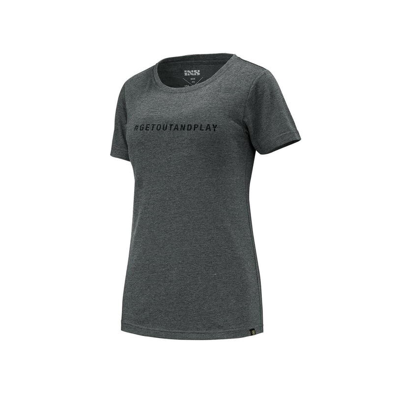 Getoutandplay Camiseta de algodón orgánico para mujer - grafito